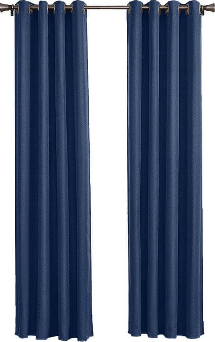 Larson - Luxe hotel blackout gordijn - met ringen - 3m x 2.5m - Donkerblauw