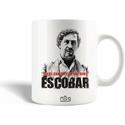 Mug en Céramique - MANIACASE - Pablo Escobar - 30cl - Compatible Lave-Vaisselle - Blanc