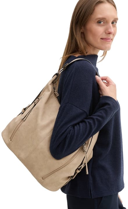 Tom Tailor - TTCAIA tasje van imitatieleer - Maat ONESIZE - taupe / taupe