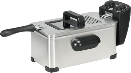 Oliefriteuse 3 L met Instelbare Temperatuur en Timer - Roestvrij Staal