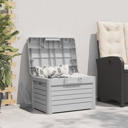 vidaXL - Kussenbox - 73x50,5x46,5 - cm - polypropeen - grijs