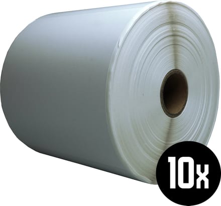 DULA Compatible Zebra Labels 102x102mm - 700 etiketten per rol - kern 25mm - Wit - Permanent - 10 rollen