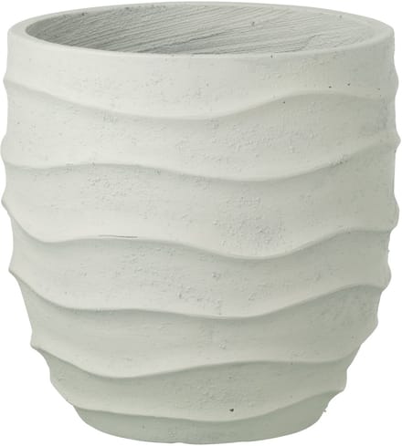 J-Line bloempot Golf + Buiten zand - steen - wit - medium