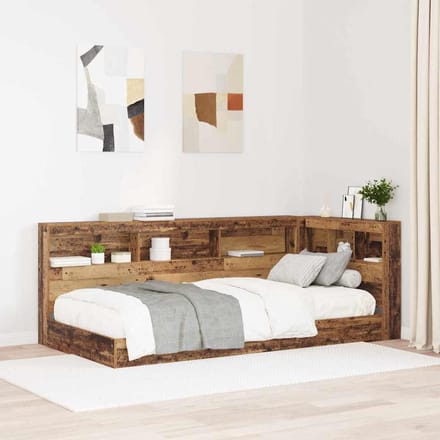 vidaXL Opberghoofdbord met plank Oud Hout 100 cm Bewerkt hout