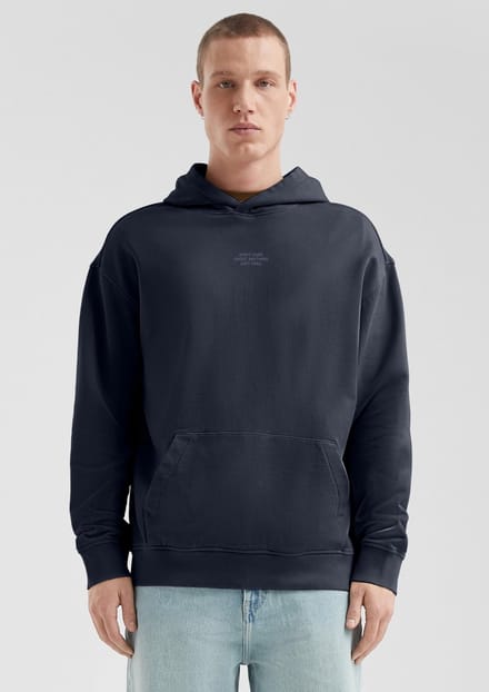 Verbleekte hoodie met kangoeroe-voorzak QS