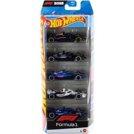 Hot Wheels Formula 1 - set van 5 metalen F1 speelgoedauto's