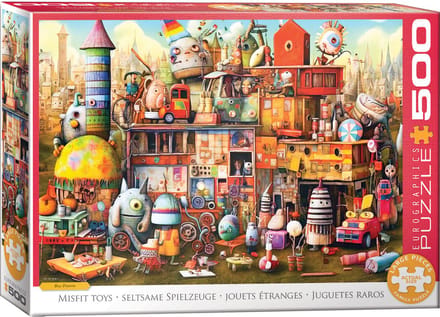 Eurographics - Mispassend Speelgoed [Misfit Toys] - Ray Powers - 500 stukjes 68×48cm (b×h) - Legpuzzel