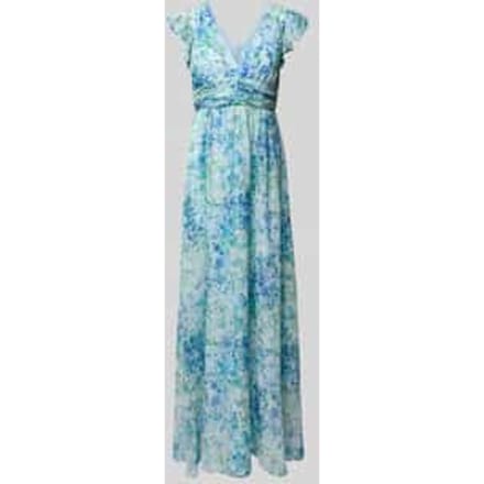 Maxi-jurk met volants en tailleband