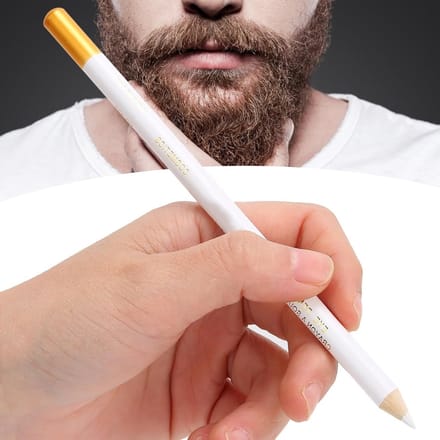 Professionele Witte Baardpen voor Mannen, Herbruikbare Liner Styling Tool voor Nette Baarden en Precisie Scheren