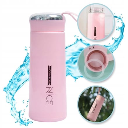 Glazen Drinkfles Bidon met Handvat - 400ml - Lekvrij