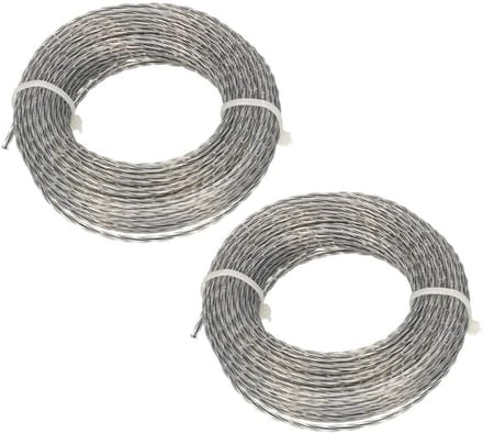 2 Rollen Kernversterkte Trimmerdraad voor Grasmaaier - Verschillende Diktes 2.0-3.0 mm, Totaal 30 Meter