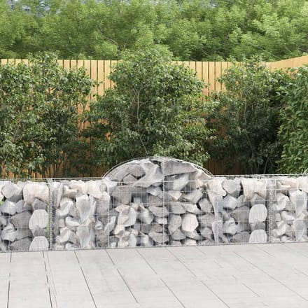 vidaXL Schanskorven 50 st gewelfd 200x50x60/80 cm ijzer