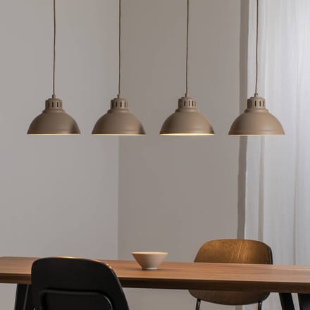 Sven Hanglamp Beżig Metaal 4xE27 - Klassiek Industrieel