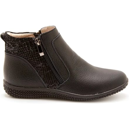 Dames bottines met dubbele ritssluiting en luchtkussenzool Pédiconfort