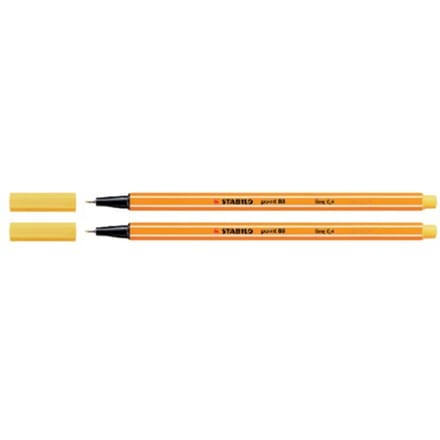 STABILO point 88 - Fineliner 0,4 mm - Geel - per stuk