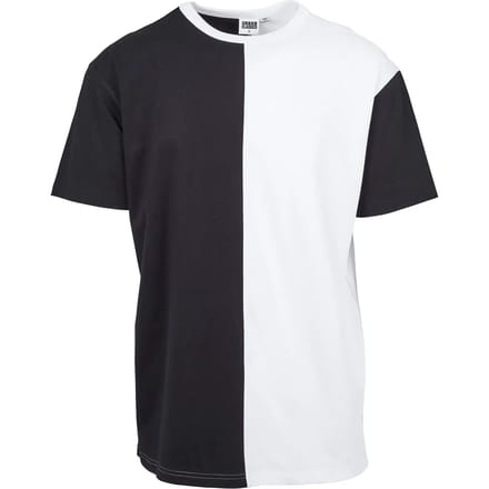 Urban Classics - Oversize Harlequin Heren Tshirt - M - Zwart/Wit