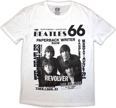 The Beatles - 1966 Heren T-shirt - M - Wit