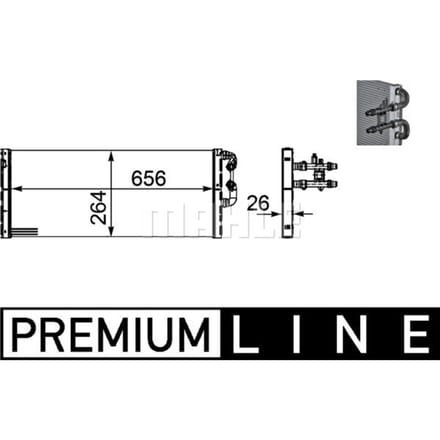 Lage-temperatuurRadiator, laadluchtRadiator MAHLE CIR 18 000P