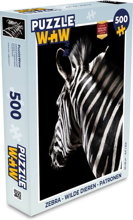 Puzzel Zebra - Wilde dieren - Patronen - Legpuzzel - Puzzel 500 stukjes