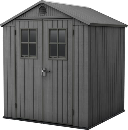Keter Darwin 66 Tuinhuis - dubbele deuren + ramen - 190x183x221 cm - Grijs