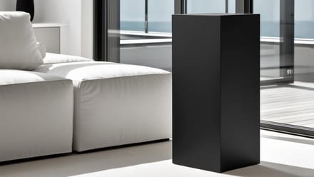 Decoratieve Zuil - Display Platform - Product Presentatie - Handgemaakt Effect - 80x30x30cm - Zwart Mat