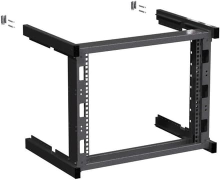 Open Frame 9U 19 Inch Wandmontage Server Rack Kast 400mm Diep Zwart