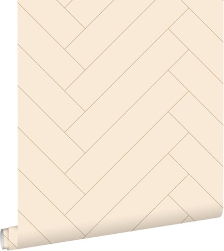 ESTAhome behang visgraat-motief beige - 50 x 900 cm - 139779