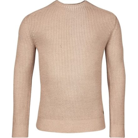 Thomas Maine Trui High Round Neck Pullover Rib Knit Licht Beige / male