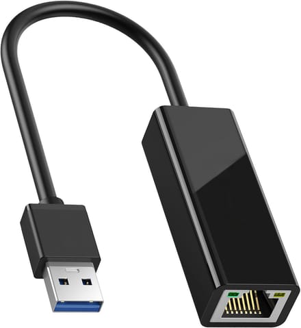 Qost - USB-A Naar Ethernet Adapter - USB-A naar Internet Poort - Ethernet Adapter - 10 / 100 Mbps - Zwart