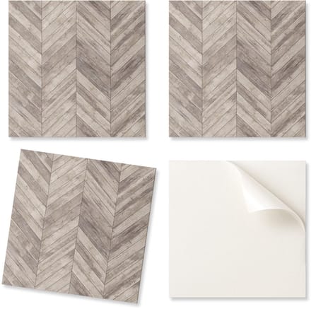 Zelfklevende vinyltegels set met visgraatpatroon, 20x20x20 cm