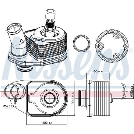 Olie radiator, motorolie NISSENS 91101