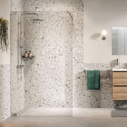 Sealskin Pure Inloopdouche type A3 120×200 cm, 8 mm helder veiligheidsglas met antikalklaag Zilver hoogglans