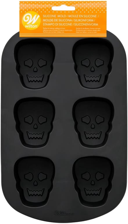Wilton Siliconen Mal - Halloween Schedel - Bakvorm voor Mini Cakes, Muffins en Koekjes