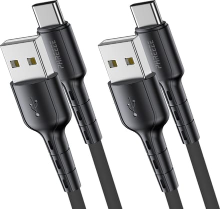 2x usb A naar usb C kabel 1 meter - Oplaadkabel & datakabel - Usb C naar usb - Phreeze