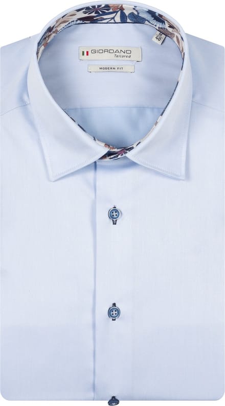 Giordano - Belmonte – Heren – Overhemd - Button Under shirt – Blauw – 617885-61