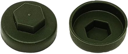 Dakbedekking Schroeven met Cover Caps - Olive Groen - Doos Bevestigingen