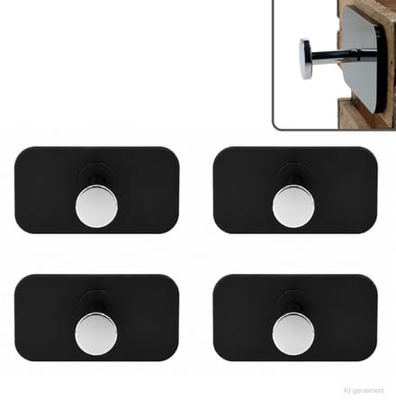 4er Set UNCO einzelner Wandhaken aus Acryl & Metall – 22237