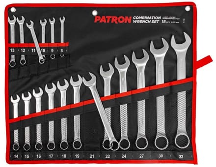 Patron PA-5181 - Ringsteeksleutel Set - 8-32 mm - CrV Staal - 18 Delig