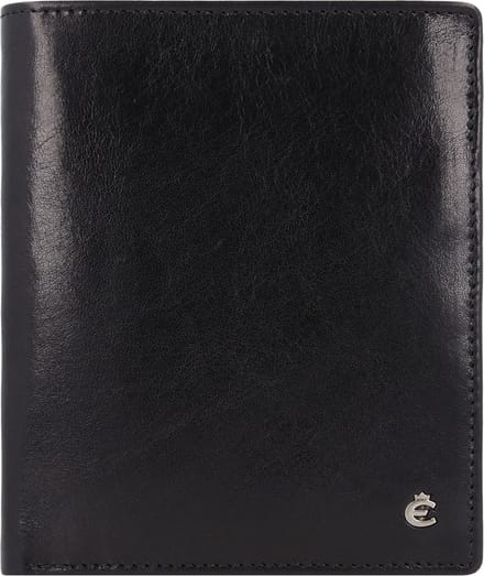 Esquire Portemonnee Toscana RFID Trifold Wallet Black Zwart