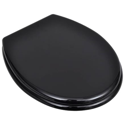 vidaXL - Toiletbrillen - met - deksels - 2 - st - MDF - zwart