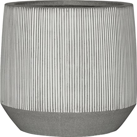 Pottery Pots - Plantenbak - Harith M - Ø42cm x H38cm - White Stripe vertically upper