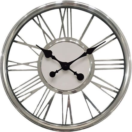 WANDKLOK CNR085-1 ZILVER 44CM