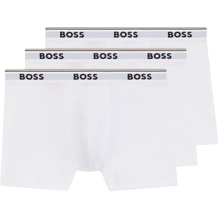Boss Boxershorts met logo voor heren (set van 3) (Wit)