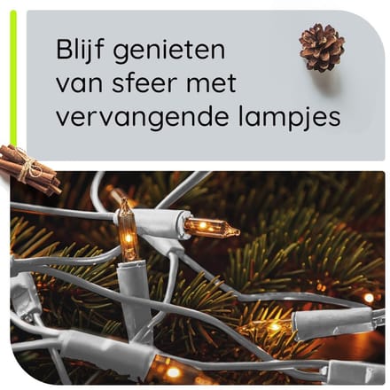 OE Lightning Reserve Kerstlampje - Witte Insteek Fitting - 2.5V/0.425W - Warm Wit Licht