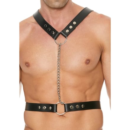 Shots - Ouch! Twisted Bit Leren Harnas black One Size
