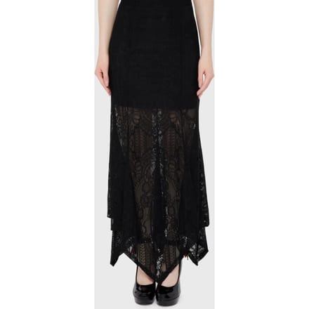 Killstar - Gothic Maxirok - Belladona Lace - Maxi Skirt - L - voor Vrouwen - zwart