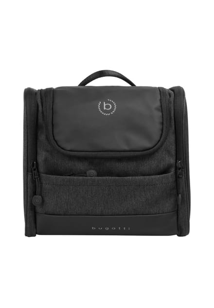 bugatti cosmetische tas Universum Toiletry Bag Black donkergrijs