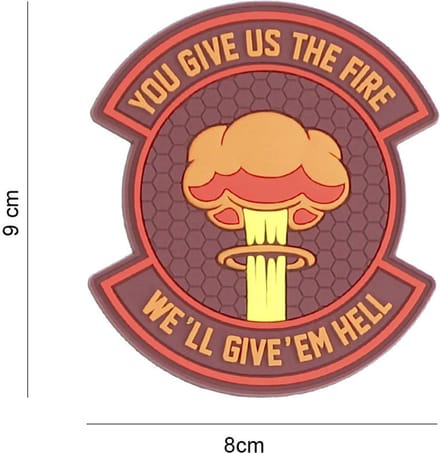 Embleem 3D PVC We give 'em hell