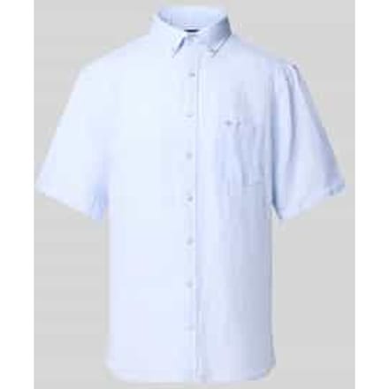 Fynch-Hatton Overhemd Premium Short Sleeve Linnen Button-Down New Breeze / male