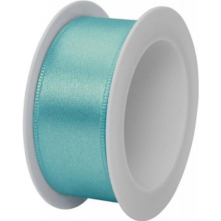 Stewo satijnen cadeaulint turquoise